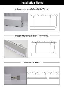 China IP20 LED Linear Light Fixture AC100V-240V Installations Aluminum Material factory