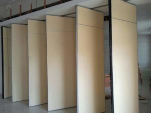 China Classroom Folding Partition Walls , 85mm Leather Operable Room Dividers factory