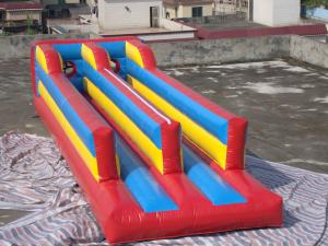 China Inflatable double lanes bungee trampoline factory