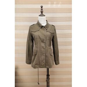 China Ladies 100% Cotton Washed Jacket Five Different Color With Front Pocket on sale