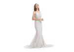 Evening Bridesmaid Sleeveless Evening Gown , Mermaid Lace Prom Dresses For