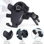Scratch Prevention 70mm Air Vent Car Phone Mount For Round Vents