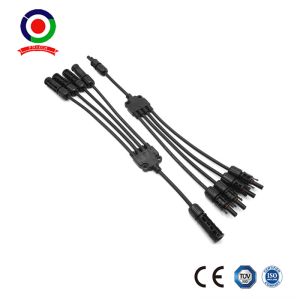 China TUV Solar Cable Parallel Connector 4 To 1 Y Branch PV Connector For Solar System factory