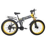 14AH Hidden Battery Fat Tire Folding Electric Bike , SMLRO Mountain Snow Ebike