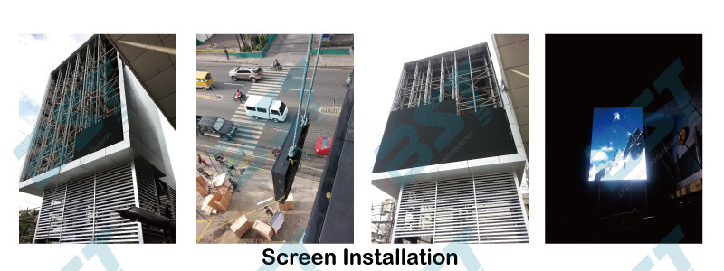 Multimedia Outdoor Advertising Led Display , Outside Led Screen Pixel Pitch 8mm