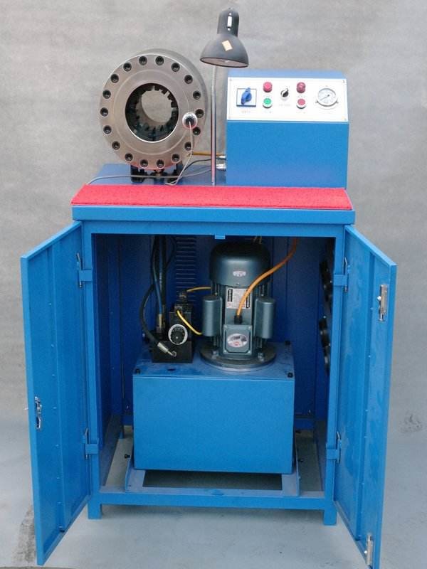 6-51mm Electric Power 220v/240v/380v/415v Rubber Hose Crimping Machine 600T Crimping Force With Size 860*640*1300 mm