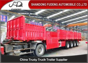 China 4 axle 80ton side wall semi trailer with mechanical suspension factory