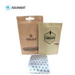 Zip lock Reusable Sandwich Printed Kraft Paper Bags