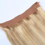 Thick Bottom 120g Remy Double Drawn Flip Human In Hair Extensions Halo Hair