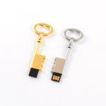 128GB Metal Key Flash Drive Conform US Standard Silver And Gold Shiny Retro USB