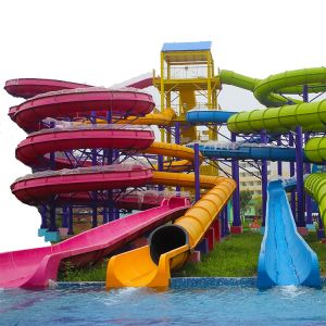 China Customized Spiral Design Fiberglass Water Slide for Adult Use with High Capacity in Aqua Parks on sale