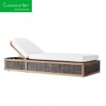 Outdoor Teak Wood Furniture Modern Design Garden Recliner Solid Wooden Teak