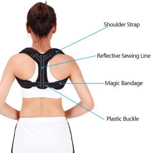 China Comfortable Adjustable Shoulder Brace Upper Back Brace Magnetic Posture Corrector factory