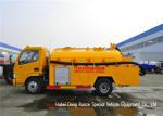 DFAC 3500L-5000L Fecal Sewage Suction Tanker Truck With Hydro Jet Plumbing
