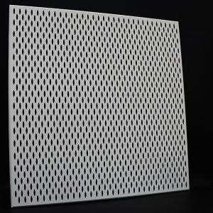 China Fireproof Clip In Ceiling Panel , 600*600 Large Aluminum Plafond Perforated Metal Tiles factory
