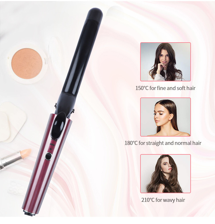 Magic rotating Ceramic Hair Curler with LED Indication Display