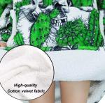 Machine Washable Christmas Hooded Blanket With Long Sleeve And Pocket