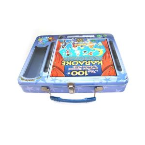 China Rectangulard DVD tin with handle factory