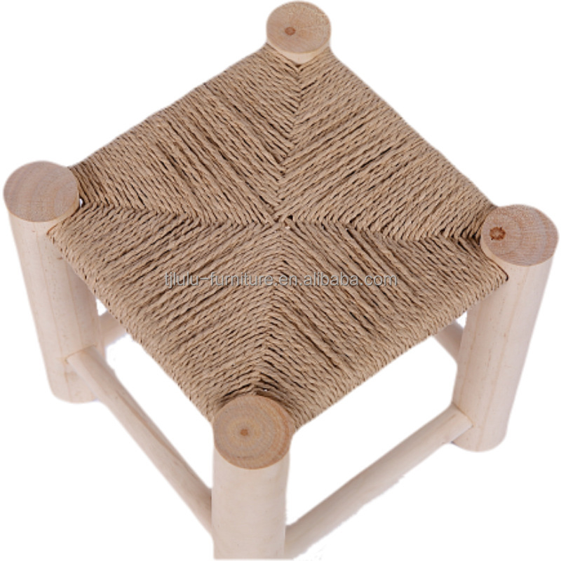 Living Room Stool Solid Wood Dining Chair NO Folded with Modern Design and Wood Seat