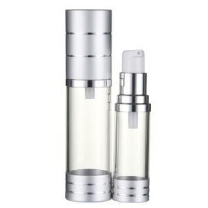 China 15ml 20ml 30ml 40ml 50ml Plastic Cylinder Airless Cosmetic Bottle AS Screen Printing factory