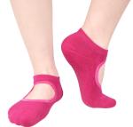 Security Backless No Slip Yoga Socks , Various Color Breathable Yoga Feet Socks