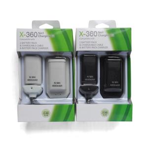 China xbox 360 console accessories 5 in 1 USB 4800mAh Battery Pack &amp; Charger Cable Kit For Xbox 360 controller Charger Kit factory