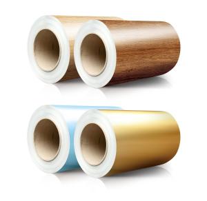 China Wood Textured Aluminum Plastic Composite Board with Polyester Coating factory