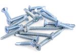 Self Drilling Metal Tapping Screws Zinc Plated Steel Phillips Drive Flat Head