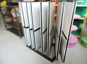 China Cold Rolled Steel Stone Sample Display Racks , Mini Market Ceramic Display Shelves factory