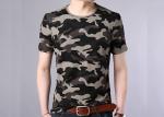 Summer Cotton Camo Print T Shirt , Men Casual Short Sleeve Vest