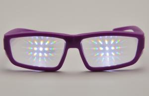 China Promotional Plastic Diffraction Glasses With Clear Fireworks Film factory