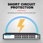 Factory OEM/ODM 24 Port POE Switch 24*10/100/1000mbps POE Port 2*1000mbps SFP Up