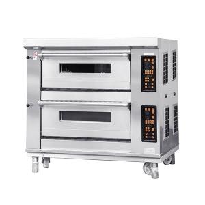China Modular 6 Tray 40x60 Bakery Gas Deck Oven With Steam Stone factory