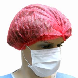 China Breathable Disposable Bouffant Caps Polypropylene Colorful Hat For Hospital factory