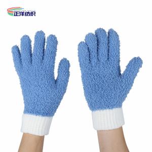 China Fluffy Car Detailing Tools 15x25cm Soft Microfiber Finger Glove Elastic Tape Sleeve factory