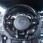 Mercedes Benz Perforated Leather Steering Wheel Upgrade Forged Carbon Fibre