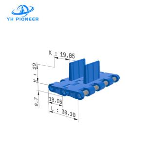 China Easy to Clean Modular Belt with Flights for Sanitary Conveying in Food and Pharmaceutical Industries factory