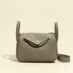 Lychee Pattern Female Crossbody Bag 18cm 12cm Wide Strap Messenger Bag