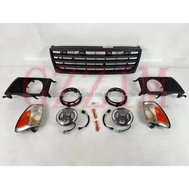 Retro Car Kit Grille Fog Lamp Corner Lamp Bodykit For Toyota 4700 Land Cruiser LC100