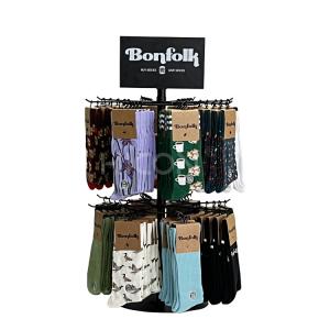 China Metal Display For Socks Countertop 2-tier Sock Retail Store Display Stand factory