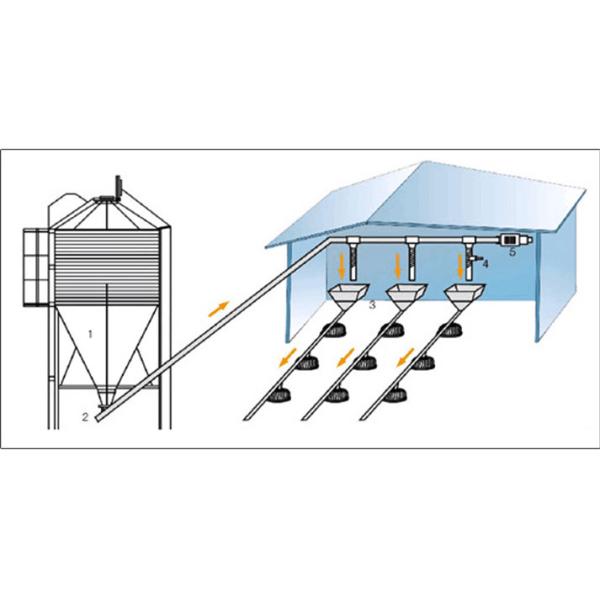 330mm Broiler Pan Feeder Poultry Automatic Pan Feeding System
