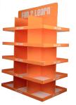 Orange Compartment Cardboard Corrugated Display Rack Digital 3D Design