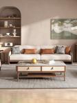 Multi Functional Hotel Lobby Furniture Nordic Simple Solid Wood Fabric Sofa