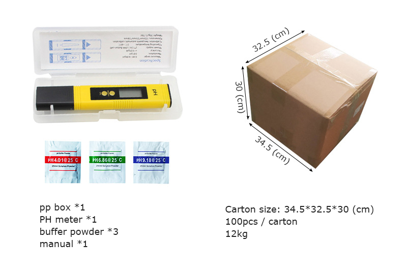 Battery Life Over 500 Hours Water Hardness pH Meter TDS Tester Pen with Backlight