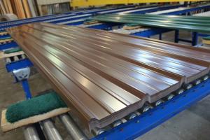 China PPGL AZ150 0.60 HDP Metal Roof RAL8017 PVDF 40-years Chromadek IBR Matt Textured Steel Sheet Z275 PPGI factory