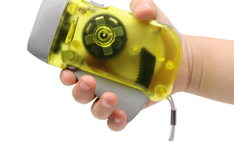 Colorful Enviornmental Hand Electricity Flashlight Logo Customized