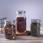 750ml 1000ml Round Glass Storage Jar With Airtight Lids