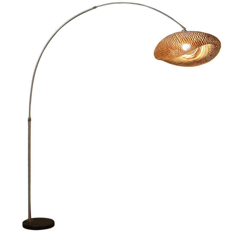 Dimmable Led Rattan Bamboo Light Shade Wicker Switch Control