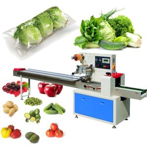 China Horizontal Flow Packing Machine Assembly Line Packaging Vegetables Fruit Bread factory