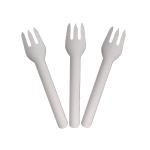Odorless Nontoxic Disposable Paper Forks , Restaurants Disposable Serving